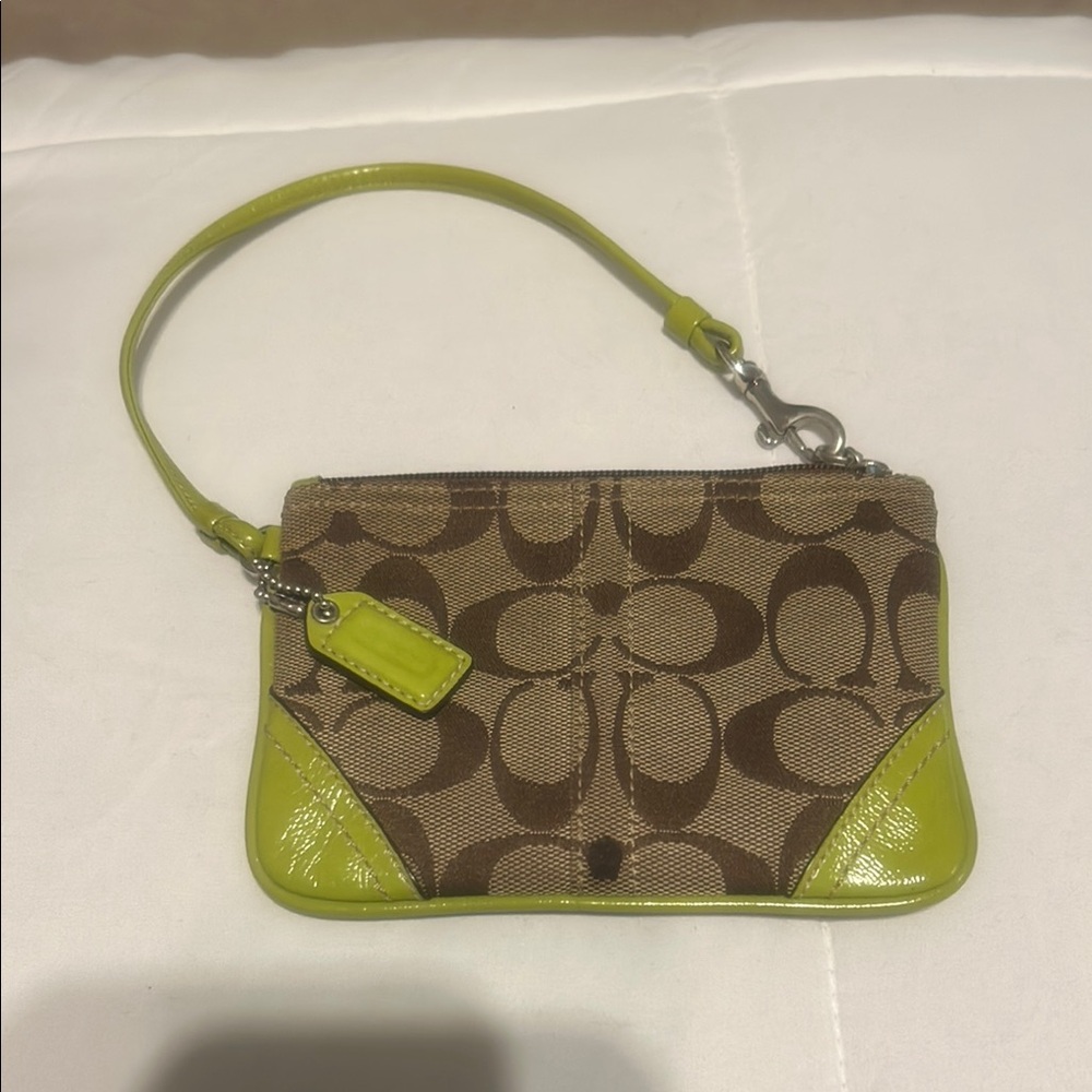 Coach Brown and Green Clutches